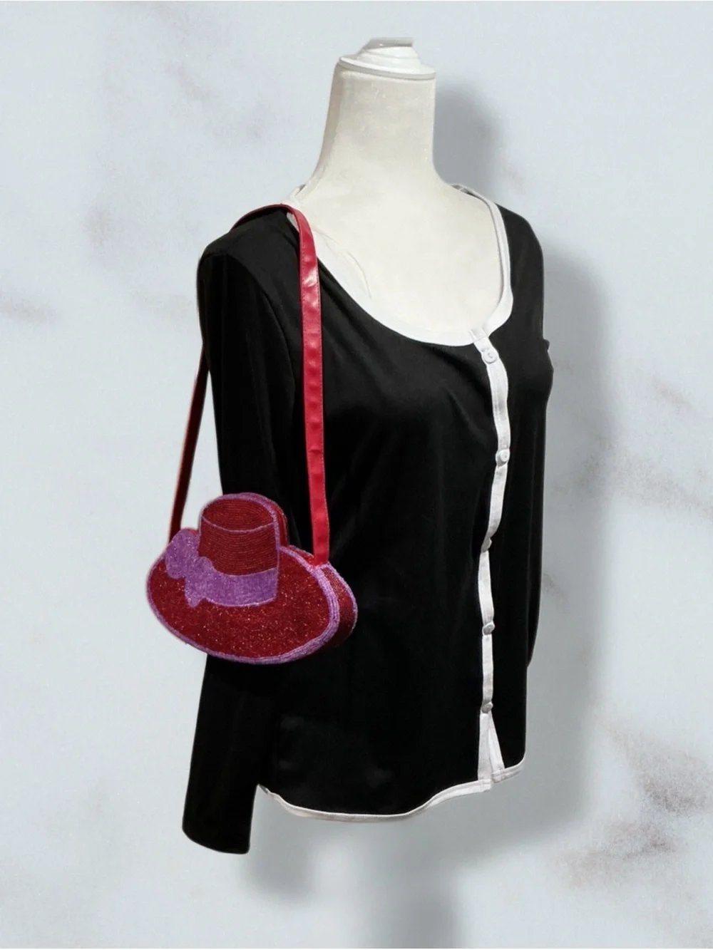 RED HAT SOCIETY Beaded Shoulder Bag